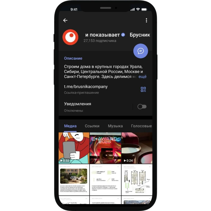 Продвижение Telegram Брусника
