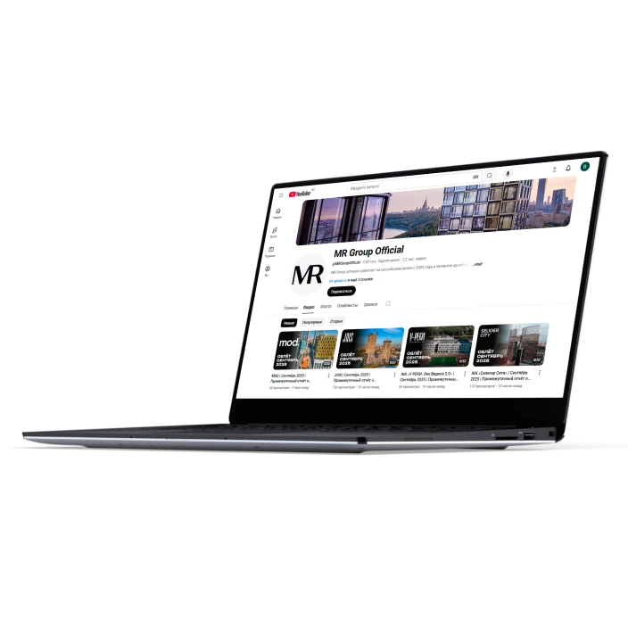 Продвижение YouTube MR Group - строительство недвижимости